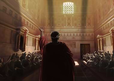 Julius Caesar and Senators