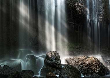 Waterfalls and rocks