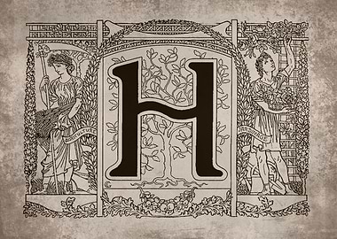 Vintage Alphabet H