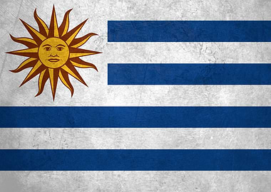 Flag of Uruguay on Wall