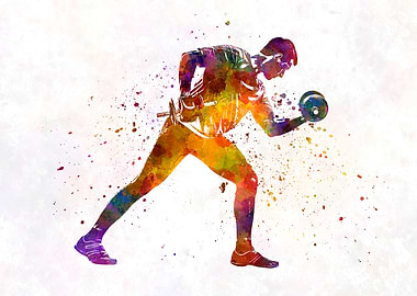 Fitness in watercolor