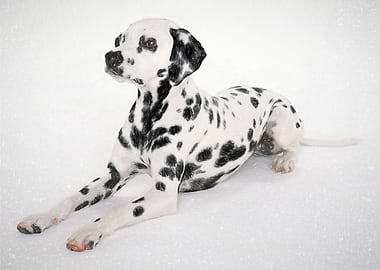 Dalmatian dog in watercolo