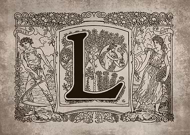 Vintage Alphabet L