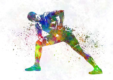 Fitness in watercolor