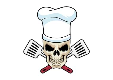 Skull Cook Chef hat