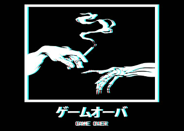 Creation Of Adam Vaporwave