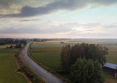 Sunset Over The Fields