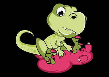 Pedicure Nails Dino Fan Gi