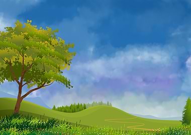 Open fields illustration