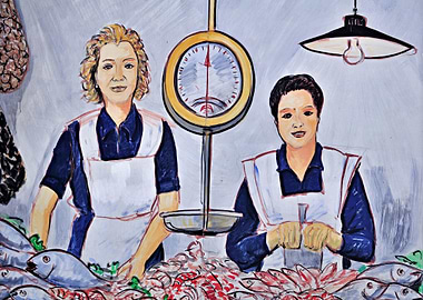 Women selling fish
