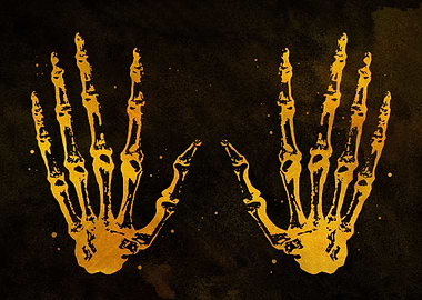 Hands Bone Gold