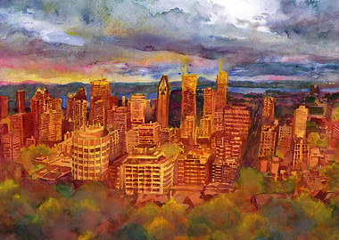 Montreal City Skyline