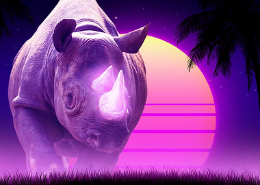 rhino synthwave