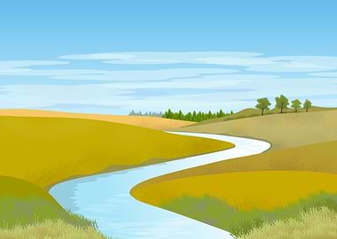 Landscape and stream