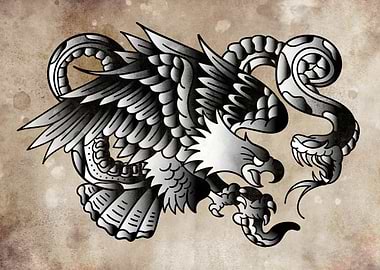 eagle tattoo old school