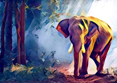 Elephant in the jungle