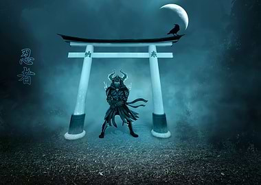 Japanese samurai warrior