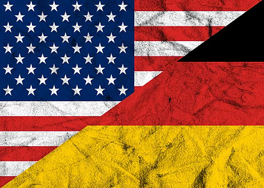 Vintage USA Germany Flag