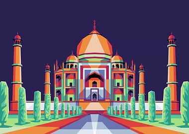 Taj Mahal India in WPAP
