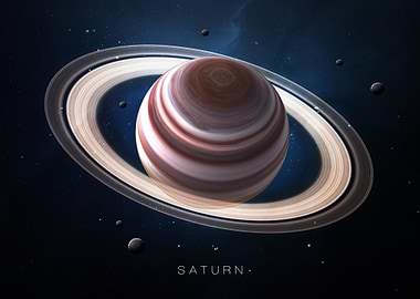 Saturn planet poster