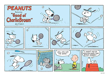 Snoopy Tennis Comic Strip