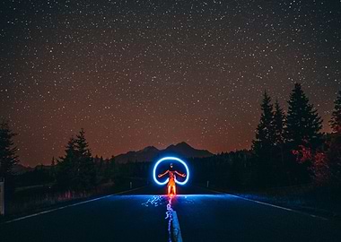 Long time exposure night