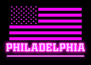 PHILADELPHIA USA PINK NEON