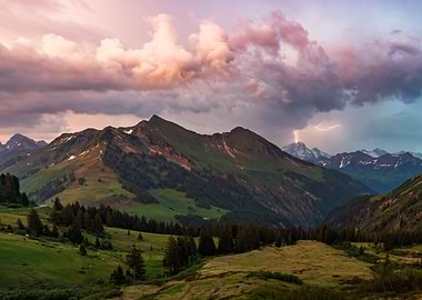 Thunderstorm in the alps