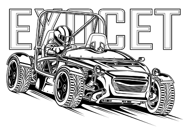 Line Art of Exocat Car