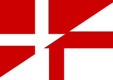 DENMARK ENGLAND Split Flag
