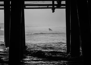 Surfer emerging