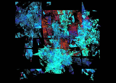 Fractal Art Struggle Blue