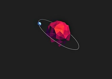 Low Poly Space Planet