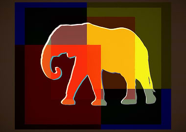 Modern Abstract Elephant