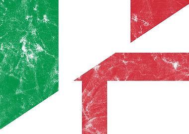 Vintage Italy England Flag