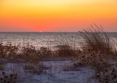 Sunset, sea, Greek island