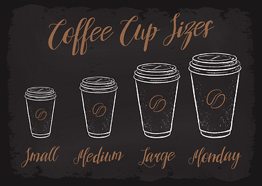 Coffee Cup Sizes Monday