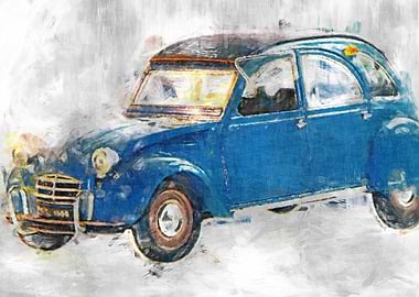 2 CV Car lightblue