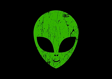 alien green head