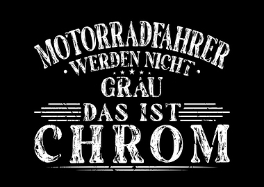 Motorradfahrer Grau Chrom