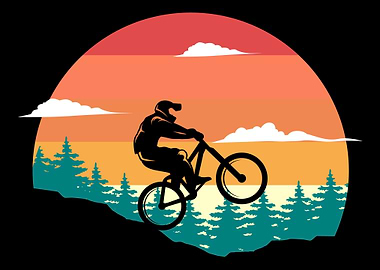 Downhill Retro Sunset Down