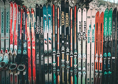 Idaho Vintage Ski Wall