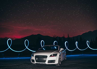 Car with Lightpainting