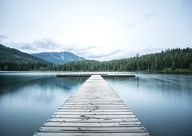 Wooden Plank over Lake