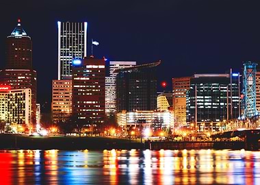 Portland Oregon at night