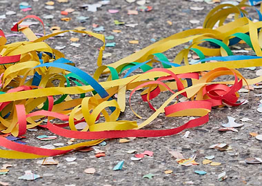 confetti and streamers