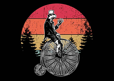 Cottagecore Frog Biking