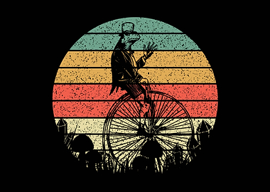 Cottagecore Frog Biking