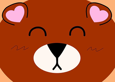 Cute Kawaii Bear Face
