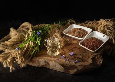 Linen plant and sesame